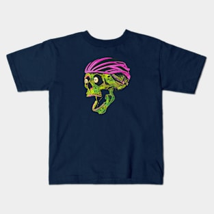 Bike Messenger Skull Illustration Kids T-Shirt